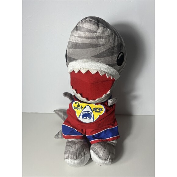 Build A Bear Shark Week 16" Tiger Shark Plush w/ Its All About Shark Week Outfit - Picture 1 of 8